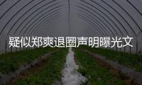  疑似郑爽退圈声明曝光文字版内容：我不是故意的